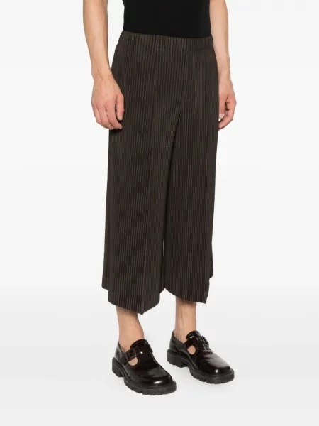 Πλισέ παντελόνι Homme Plissé Issey Miyake καφέ
