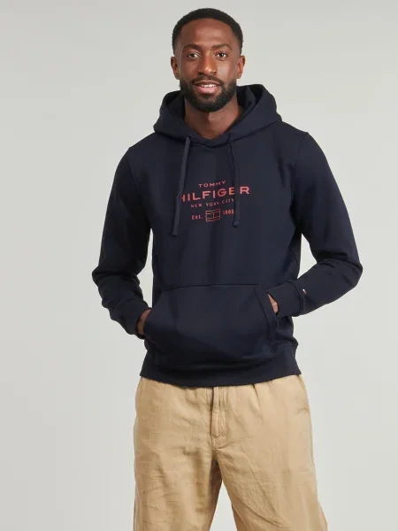 Mikina s kapucňou Tommy Hilfiger modrá