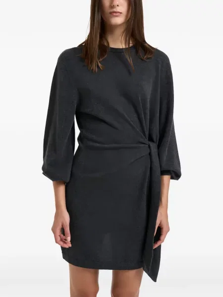 Rochie Lisa Yang tricotate cu legături gri