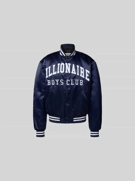 Kurtka baseballowa z naszywkami z logo Billionaire Boys Club granatowa