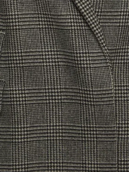 Παλτό Allsaints houndstooth διπλόκουμπα γκρι