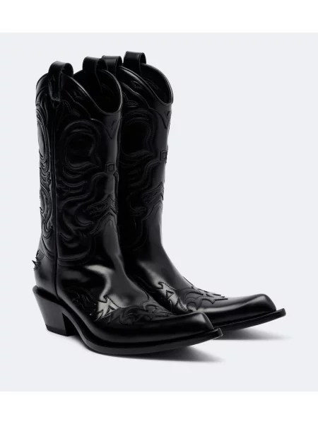 Botine Acne Studios din piele negru