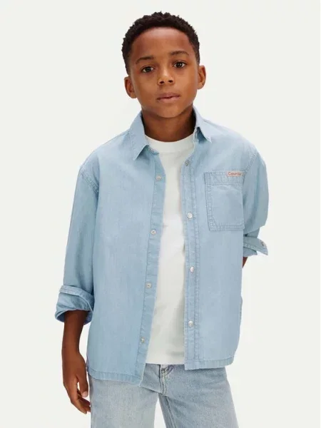 Calvin Klein Jeans Τζιν πουκάμισο μπλε