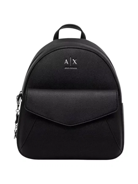 Batoh Armani Exchange z ekologickej kože čierna