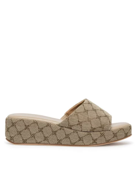 Klapki Nine West beżowe