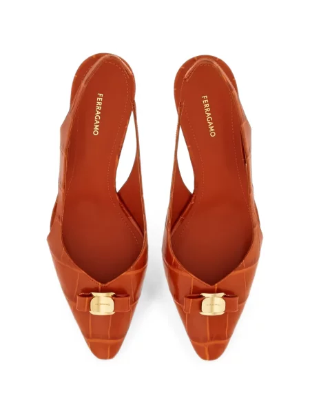 Pantofi cu toc Ferragamo portocaliu
