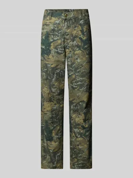 Spodnie materiałowe z wpuszczanymi w stylu francuskim Carhartt Work In Progress zielone
