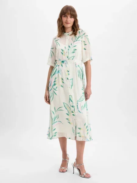 Nümph Letnia sukienka Nukyndall Kobiety wzorzysty 34 żółty