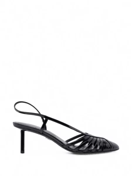 Pantofi cu toc Ferragamo cu bretele negru