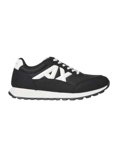 Sneakersy Armani Exchange z siateczki czarne