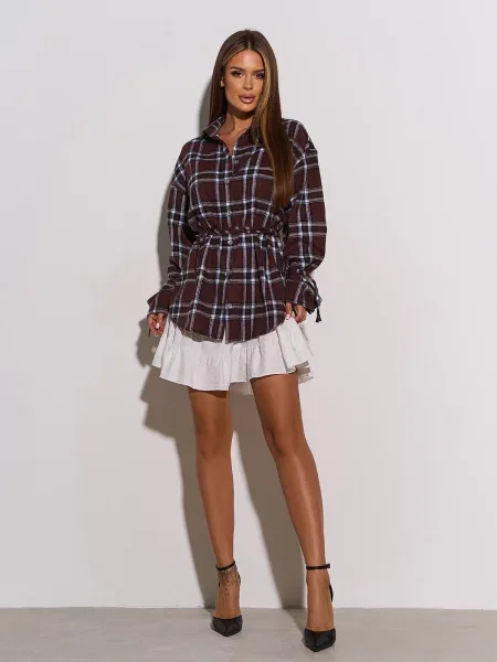 Сорочка ISSA Plus коричневий