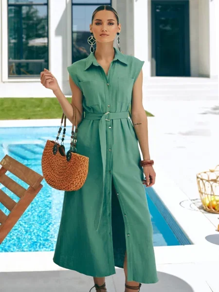 Сукні Dressa бавовна/поліестер бірюзовий