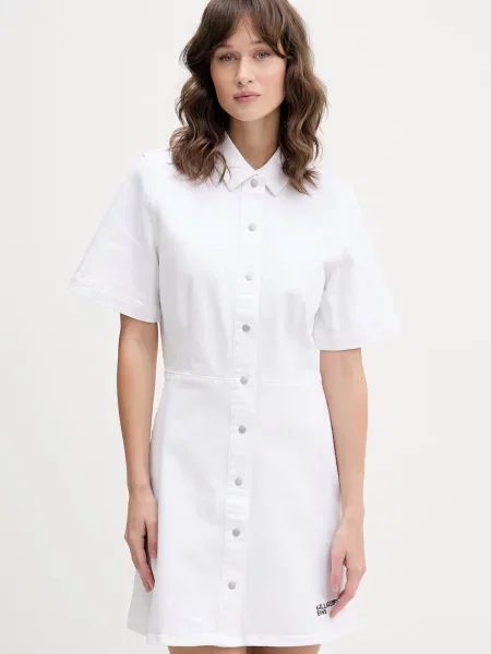 KARL LAGERFELD JEANS Rochie tip bluză alb