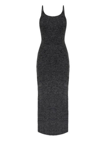 Sukienka midi Gestuz do kolan garniturowa szara
