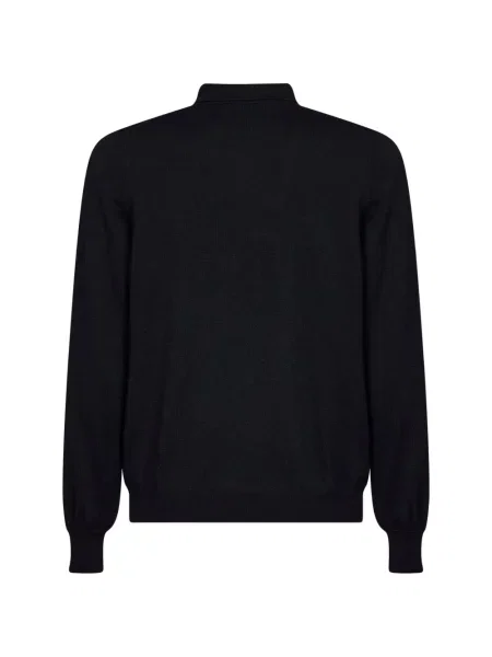 Lung tricou polo D4.0 tricotate negru