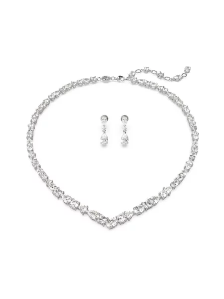 Naszyjnik Swarovski szary
