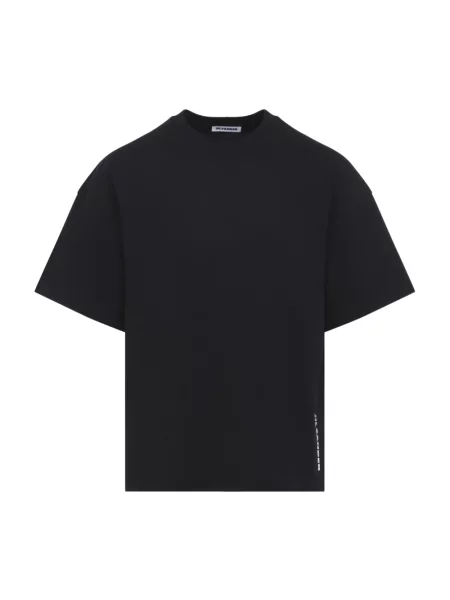 Koszulka Jil Sander z logo czarna
