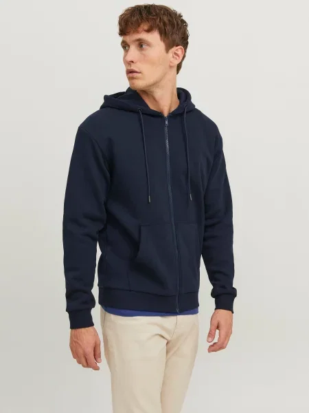 Кофта JACK & JONES темно-синій поліестер/бавовна синій
