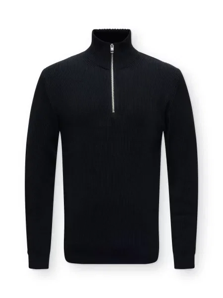 JACK & JONES Pulover JJEPERFECT' negru