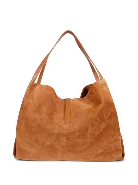 Geantă shopper Ferragamo din piele de căprioară maro