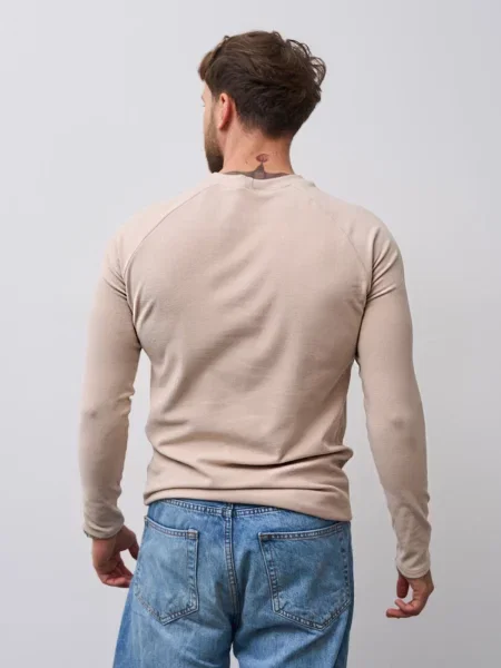 Лонгслів ISSA Plus комбінований верх бежевий