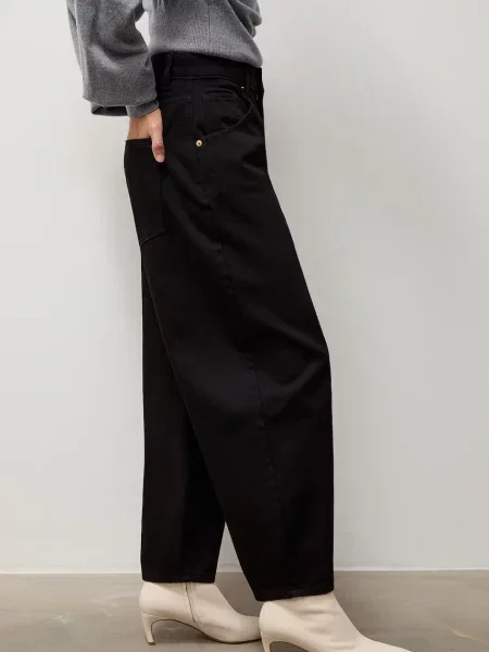 Answear.LAB blugi barrel pentru femei negru