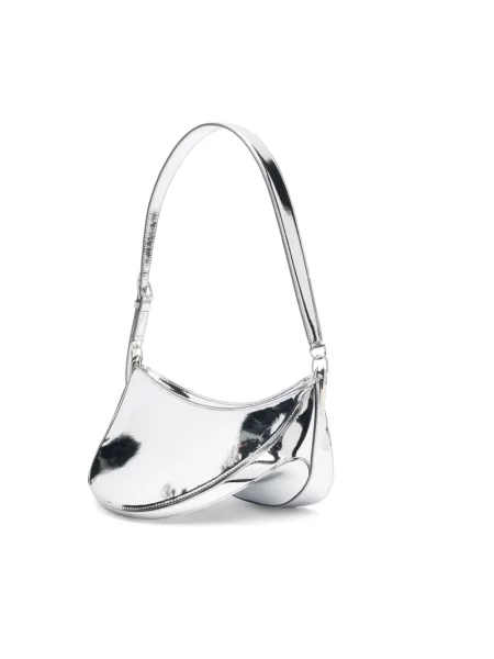 Torebka Mugler skórzana szara