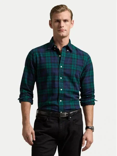 POLO RALPH LAUREN Cămașă | Custom fit oxford verde