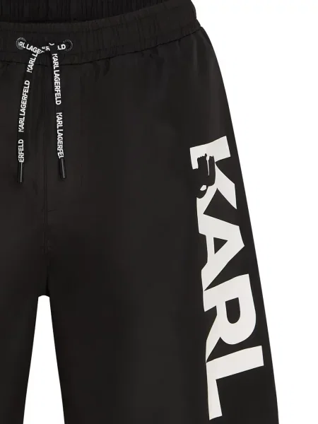 Slip de baie Karl Lagerfeld cu imagine negru