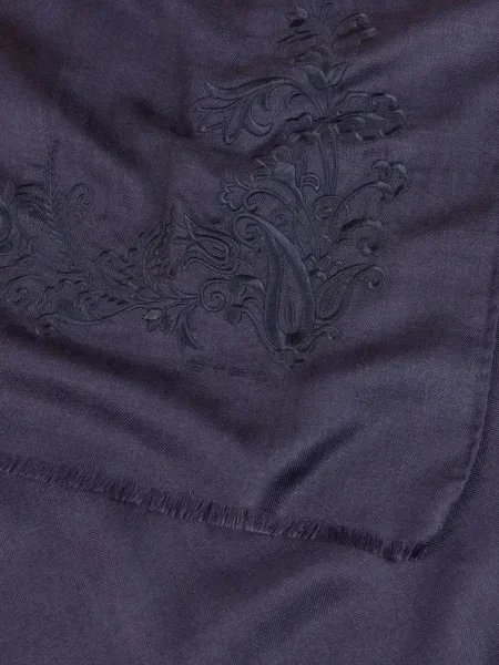 Fular Etro din cașmir cu model paisley albastru