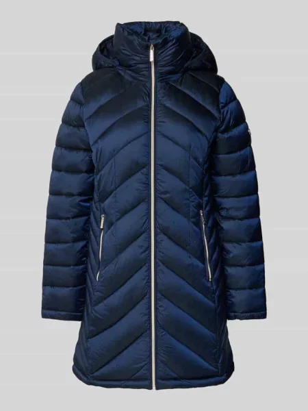 Płaszcz pikowany ze stójką model ‘Longline’ Michael Michael Kors granatowy