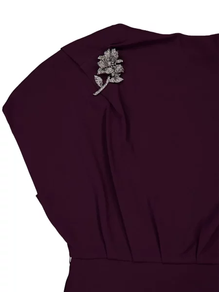 Rochie midi Roland Mouret cu model floral violet
