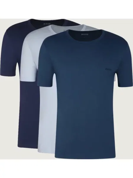 BOSS tricou pentru bărbați din TShirtRN 3P Classic pachet de 3 albastru