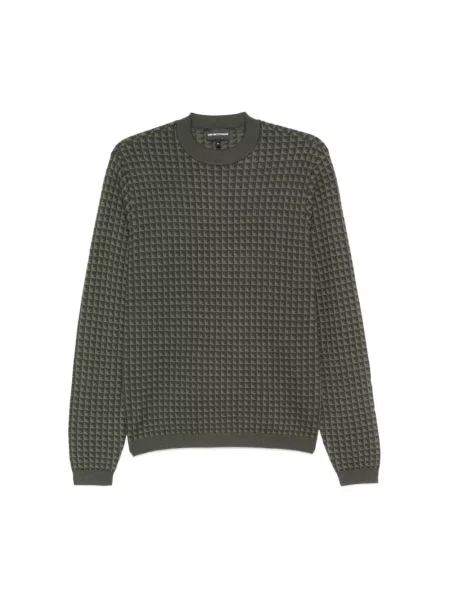 Jedwabny sweter Emporio Armani zielony