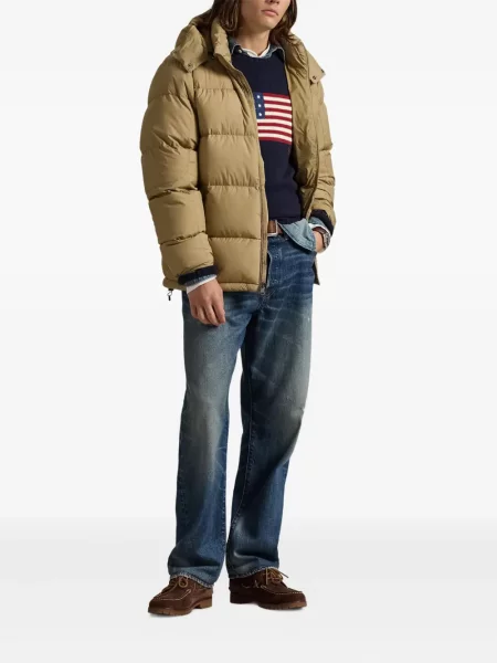 Μικρός κασκέτο Polo Ralph Lauren με χαμηλή μέση υφαίνω διαγωνίως πράσινο
