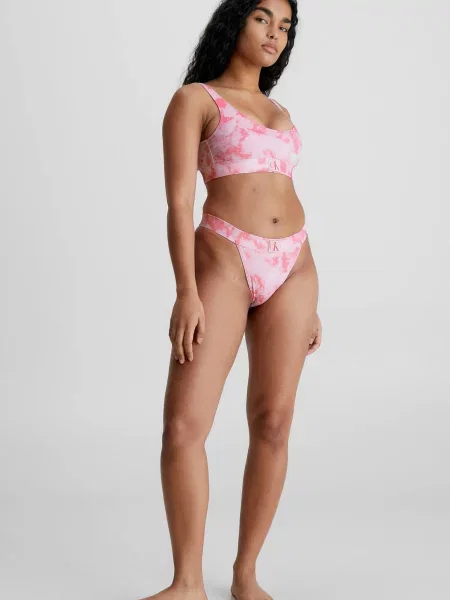 Купальник Calvin Klein з принтом рожевий