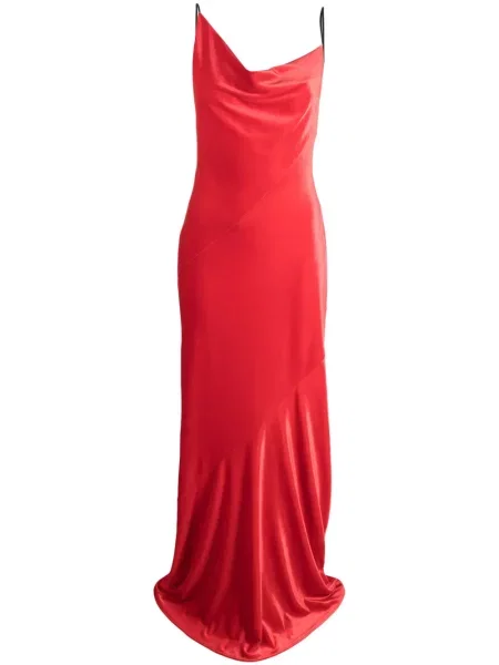 Rochie maxi Philosophy Di Lorenzo Serafini drapată de costum roșu