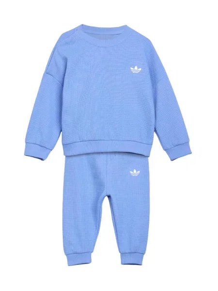 Adidas Trening Loose Waffle Sweat Jogger Set albastru