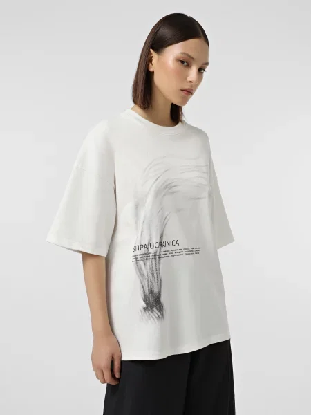 Футболка GENDERLESS x INTERTOP молочний