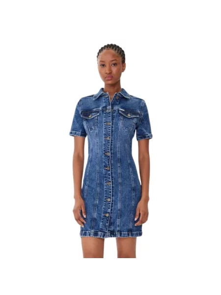 Sukienka jeansowa Guess niebieska