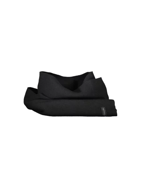 Haftowana szal Calvin Klein z kaszmiru elegancka czarna