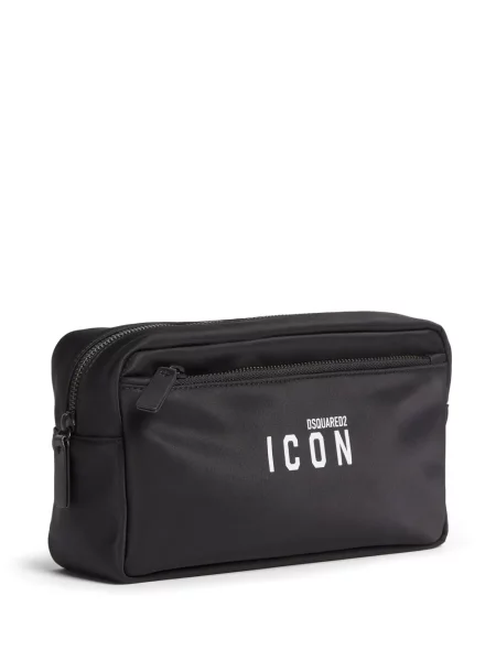 Geantă Dsquared2 cu imagine negru