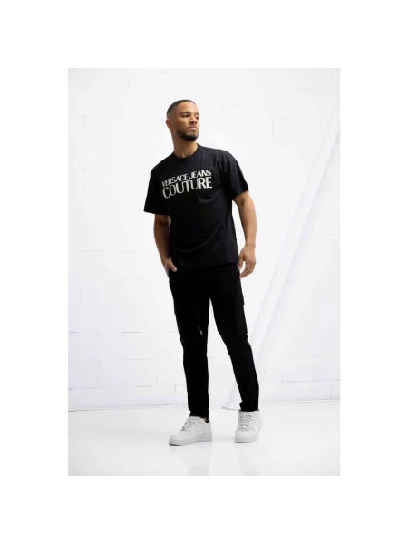 Koszulka Versace Jeans Couture z logo czarna