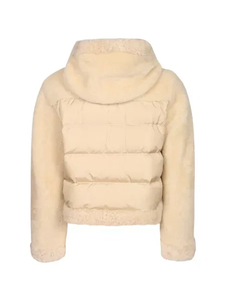 Scurt geacă cu puf Moncler cu glugă