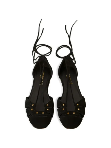 Papuci tip mules Twinset din piele negru
