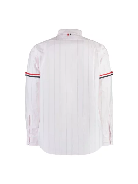 Koszula Thom Browne w paski z paskiem różowa