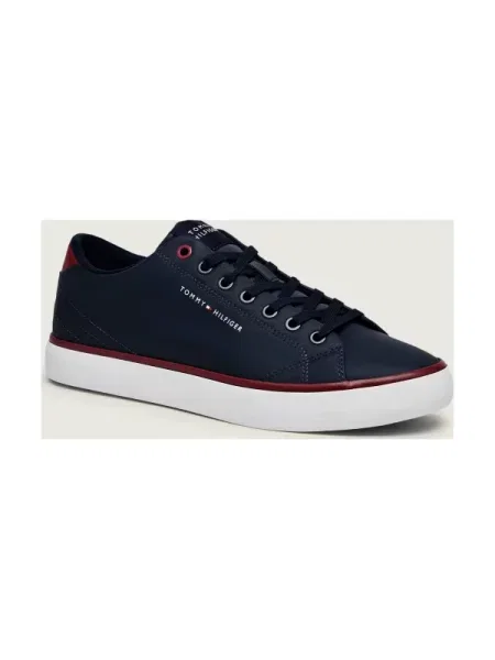 Tommy Hilfiger Bőr tenisz cipő kék