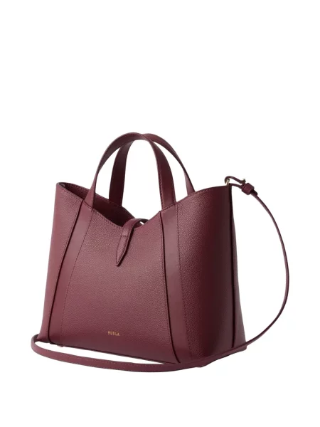 Geantă shopper Furla din piele roșu