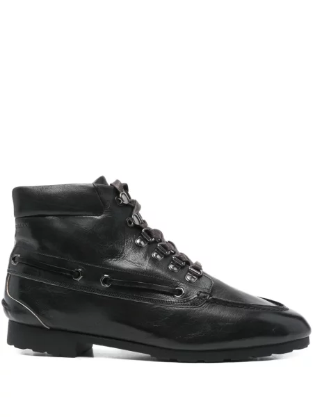 Botine Bally cu șireturi din dantelă negru
