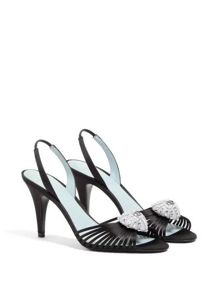 Sandale Valentino Garavani din satin negru